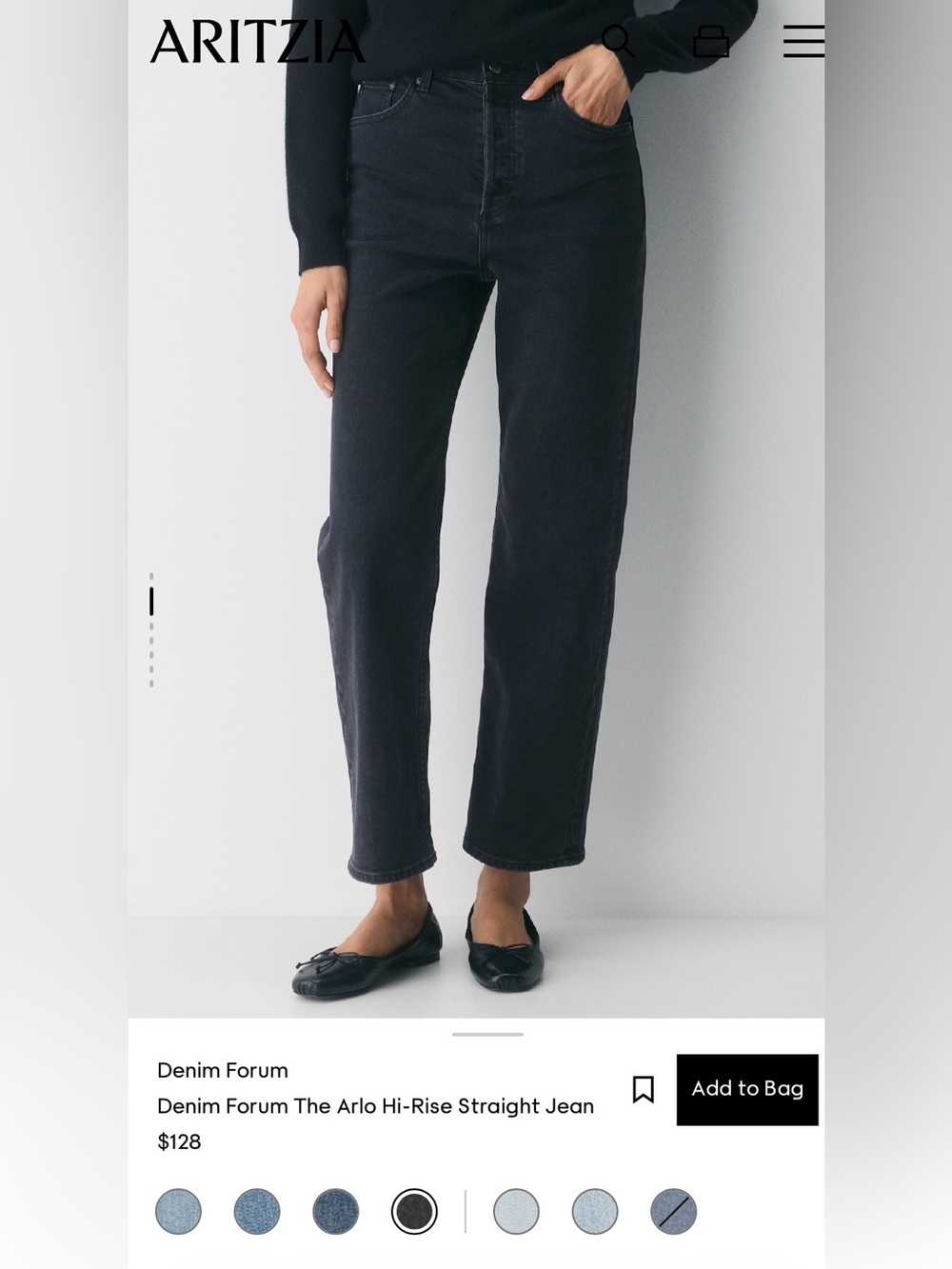 Aritzia Denim Forum Arlo Straight Leg Jeans